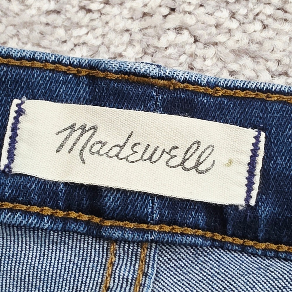 Madewell Skinny Jeans Womens 34p Blue 10" High Rise Denim Stretch Pants Indigo View 4